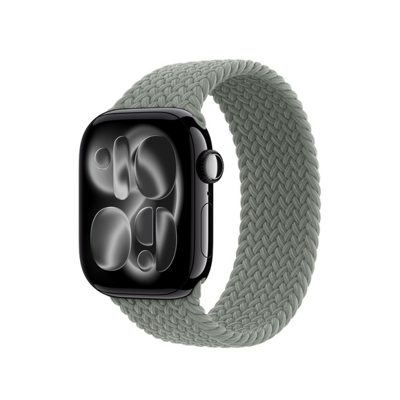 Apple Watch Braided Solo Loop Band (42mm - Green Grey - Size 5) - Picture 2 of 10